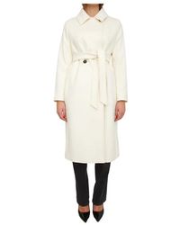 Max Mara - Jassen ,Wit ,Wol Bcollag Coat - Lyst