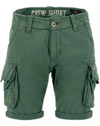Alpha Industries - Vintage grüne cargo crew shorts - Lyst