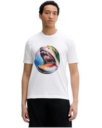Paul Smith - T-Shirt Met Grafische Print - Lyst
