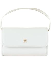 Tommy Hilfiger - Borsa a mano in ecopelle con placca logo - Lyst