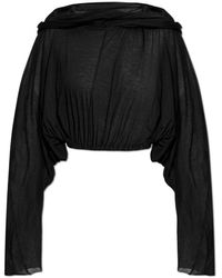 Rick Owens - Top Cropped Hooded Tunic - Lyst