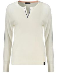 North Sails - Truien & Vesten ,Wit ,Polyester Poloshirt Met Lange Mouwen - Lyst