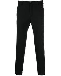 Incotex - Broeken ,Zwart ,Wol Zwarte, Zwarte Wollen Broek Met Cropped Pijpen - Lyst