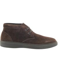 Frau - Schoenen ,Bruin ,Leer Lace-Up Boots - Lyst
