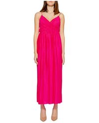 ONLY - Kleedjes ,Roze ,Polyester Lange Polyester Jurk Lente/Zomer Collectie - Lyst