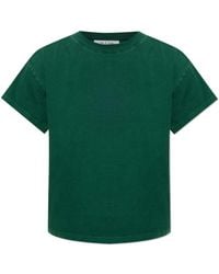 Rag & Bone - Tops ,Groen ,Katoen Katoenen T-Shirt Met Ronde Hals - Lyst