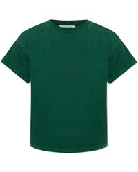 Rag & Bone - Tops ,Groen ,Katoen Katoenen T-Shirt Met Ronde Hals - Lyst