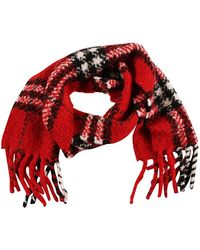 Burberry - Accessoires ,Veelkleurig ,Wol Check Alpaca Wool Blend Bouclé Sjaal - Lyst
