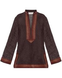 Tory Burch - Linnen Top - Lyst