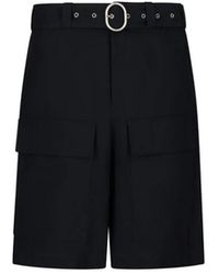 Jil Sander - Korte Broeken ,Blauw ,Pantalone 278 Corto Emb - Lyst