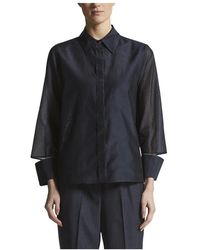 Peserico - Overhemden ,Blauw ,Blouses & Shirts - Lyst