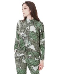 Deha - Grüner Blatt Pullover Leichtes Viskose - Lyst