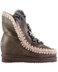 Mou - Braun casual leder stiefeletten - Lyst