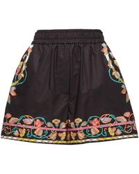 La DoubleJ - Shorts con borde floral - Lyst