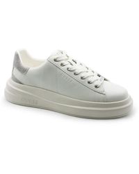 Guess - Weiße und graue polyurethan-sneaker - Lyst