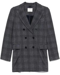 Circolo 1901 - Jassen ,Veelkleurig ,Leer Double-Breasted Plaid Blazer - Lyst