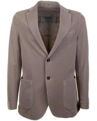 Circolo 1901 - Jassen ,Bruin ,Leer Tailored Button-Front Overshirt Jacket - Lyst