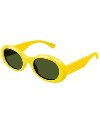 Gucci - Gelb orange sonnenbrille für frauen - Lyst