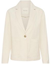 Part Two - Jassen ,Wit ,Leer Blazer - Lyst