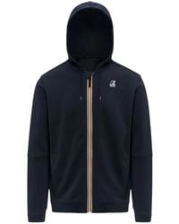K-Way - Hoodies & Sweatvesten ,Blauw ,Katoen Prosper Poly Cotton Full-Zip Hoodie - Lyst