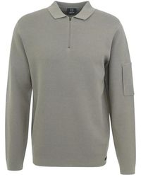 Genti - Tops ,Grijs ,Cool Dry Zip Polo - Lyst