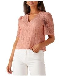 Ydence - Overhemden ,Roze ,Linnen Oranje Zomer Top Josephine - Lyst