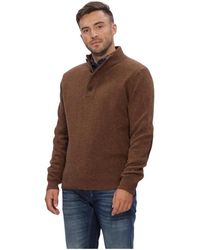 Barbour - Essential Patch Half Zip Gebreide Trui - Lyst