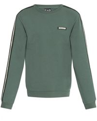 EA7 - Hoodies & Sweatvesten ,Groen ,Sweatshirt Met Logopatch - Lyst