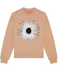 DIESEL - Hoodies & Sweatvesten ,Geel ,Katoen Stijlvolle Sweatshirts En Hoodies - Lyst