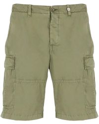 Myths - Grüne baumwoll-leinen bermuda shorts - Lyst