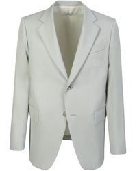 Lanvin - Jassen ,Groen ,Wol Single Breasted Wollen Jas - Lyst
