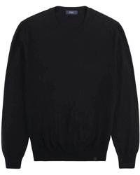 Fay - Merinowollpullover mit kontrastierenden patches - Lyst