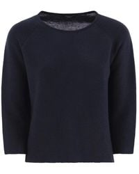 Weekend by Maxmara - Truien & Vesten ,Blauw ,Katoen Boot-Neck Sweater - Lyst