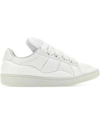 Lanvin - Sneakers curb xl bianche in pelle nappa - Lyst