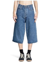 Agolde - Blau-Gewaschene Denim Wide Leg Jeans - Lyst