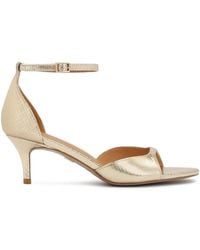 Kazar - Schoenen ,Geel ,Leer Gouden Sandalen Van Gestempeld Leer Met Lage Hak - Lyst