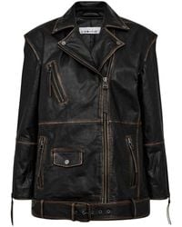 Haute L'Amitié - Zwarte Leren Biker Wing Jas - Lyst