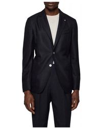 HUGO - Jassen ,Blauw ,Leer C-Hanry Jacket - Lyst