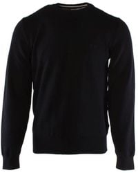 BOSS - Blauer Baumwoll Herren Pullover - Lyst