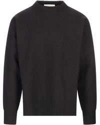 Jil Sander - Hoodies & Sweatvesten ,Zwart ,Wol Zwarte Wol Herenmode Trui - Lyst