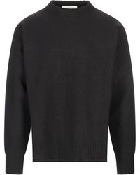 Jil Sander - Hoodies & Sweatvesten ,Zwart ,Wol Zwarte Wol Herenmode Trui - Lyst