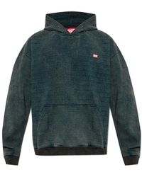 DIESEL - Hoodies & Sweatvesten ,Grijs ,Katoen S-Kai Sweatshirt - Lyst