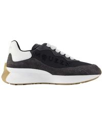 McQueen - Schoenen ,Zwart ,Leer Sprint Runner Sneakers - Lyst