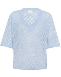 Kaffe - V-Neck Pullover Sweater Windsurfer Melange - Lyst