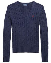 Polo Ralph Lauren - Suéter clásico de punto con cuello en v - Lyst