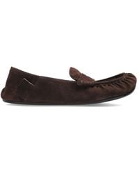 Acne Studios - Schoenen ,Bruin ,Leer Suede Saddle Loafers - Lyst