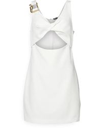 Just Cavalli - Weiße kurzes kleid mit cut out detail - Lyst