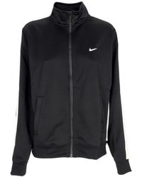 Nike - W Sportswear Chaqueta De Chandal Para Mujer Poly-Knit Swoosh Jacket Negro/Blanco - Lyst