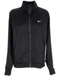 Nike - W Sportswear Chaqueta De Chandal Para Mujer Poly-Knit Swoosh Jacket Negro/Blanco - Lyst