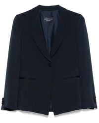 Emporio Armani - Jassen ,Blauw ,Blauwe Capsule Jassen Met Knoopsluiting - Lyst